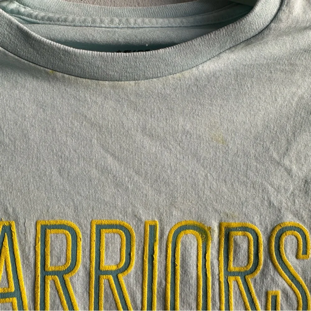 Vintage American Apparel So Cal Graphic Short Sleeve Tie Back Crop Tee Turquoise - Picture 10 of 10